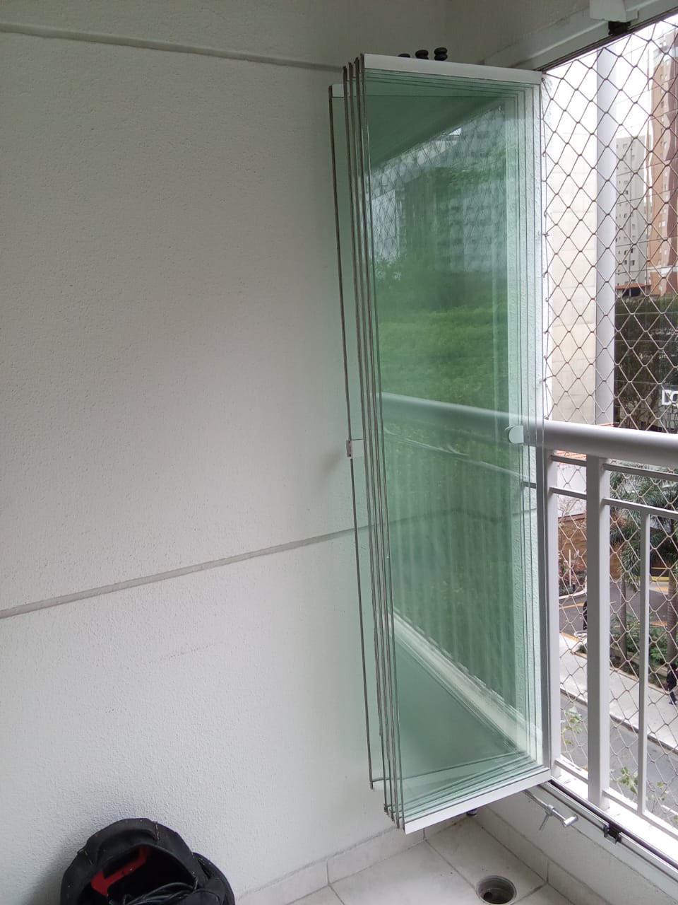 Cobertura de vidro corredor